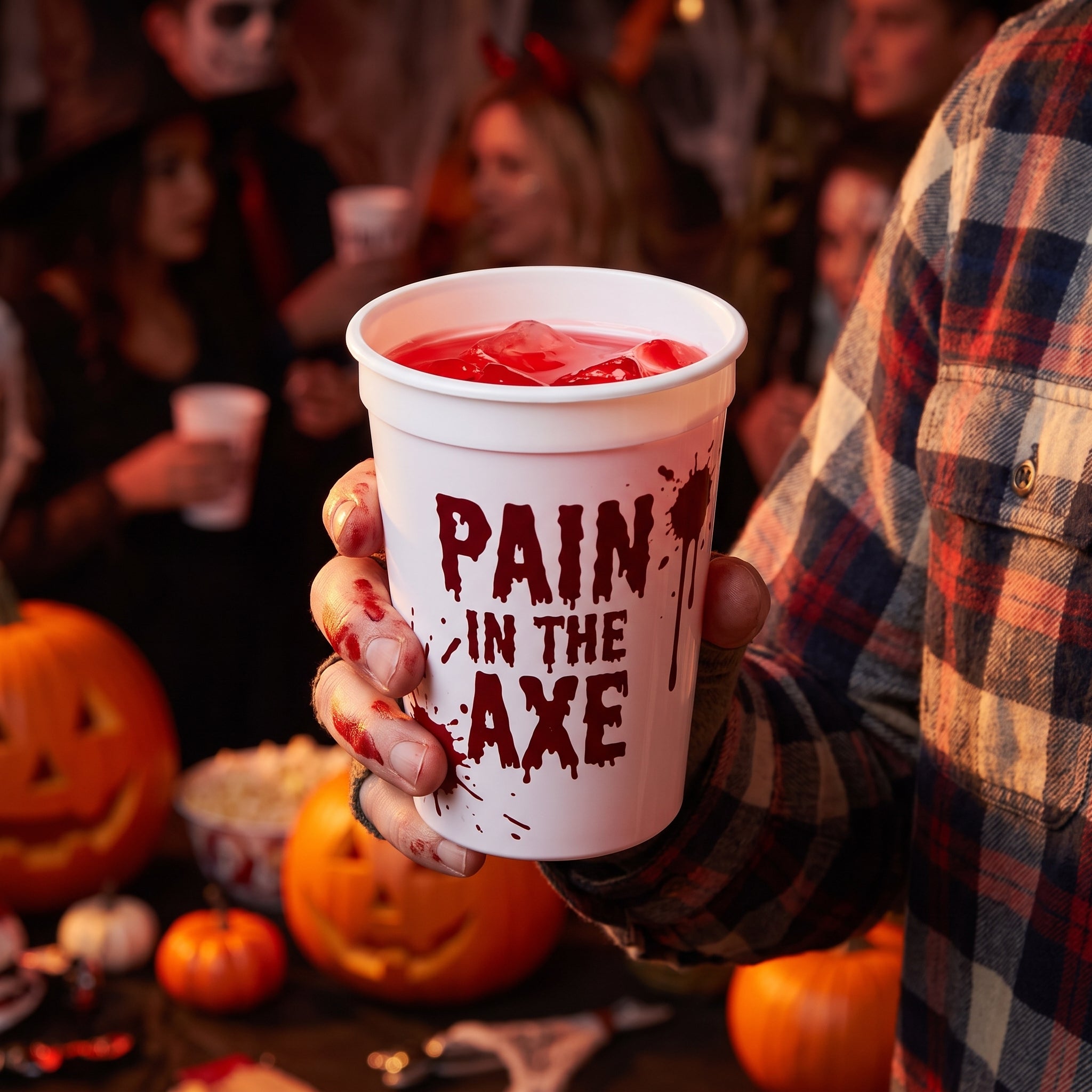 "Pain in the Axe" Halloween Party Cups - 16 oz