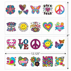Colorful Tween Temporary Tattoos Mega Value Pack