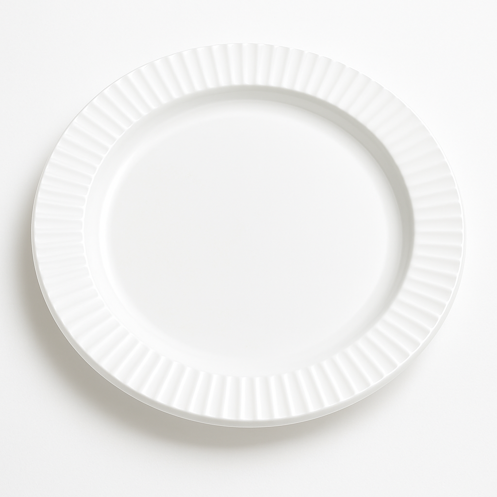 White Premium Plastic Dinner Plates - 10.25 Inches, 16 Pack