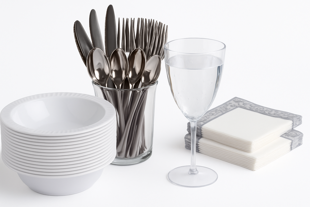 Elegant 7.5" White Premium Plastic Dessert Plates - Pack of 32