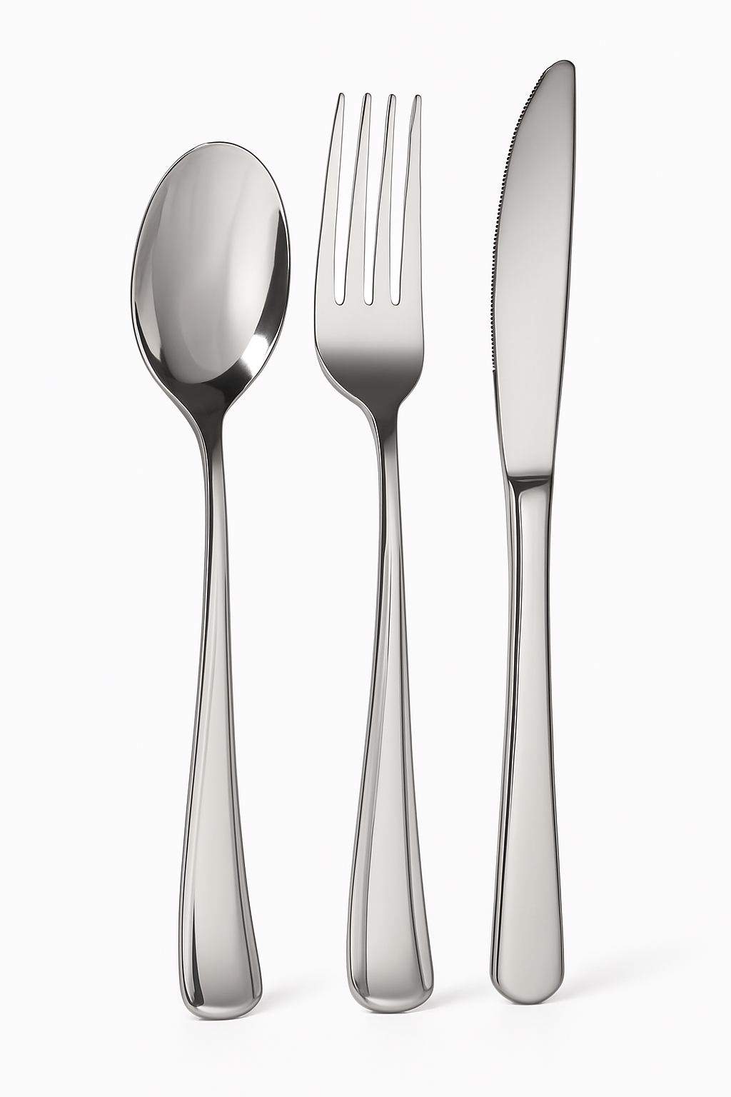 Premium Metallic Silver Assorted Cutlery Set