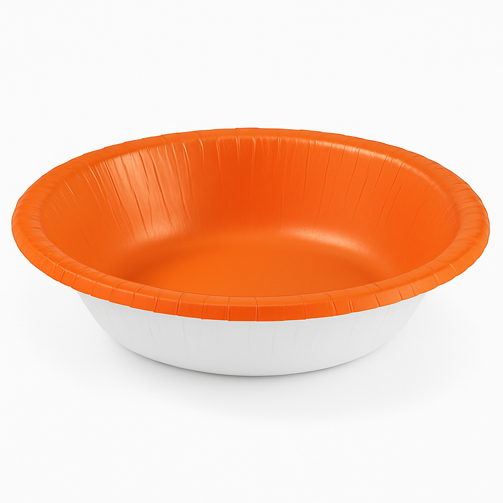 Vibrant Orange 20oz Paper Bowls - Pack of 20
