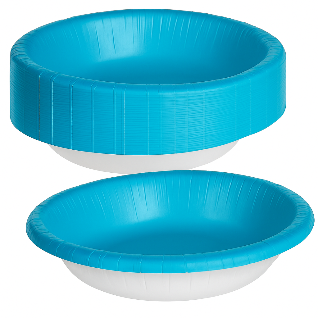Caribbean Blue 20 oz. Solid Paper Bowls