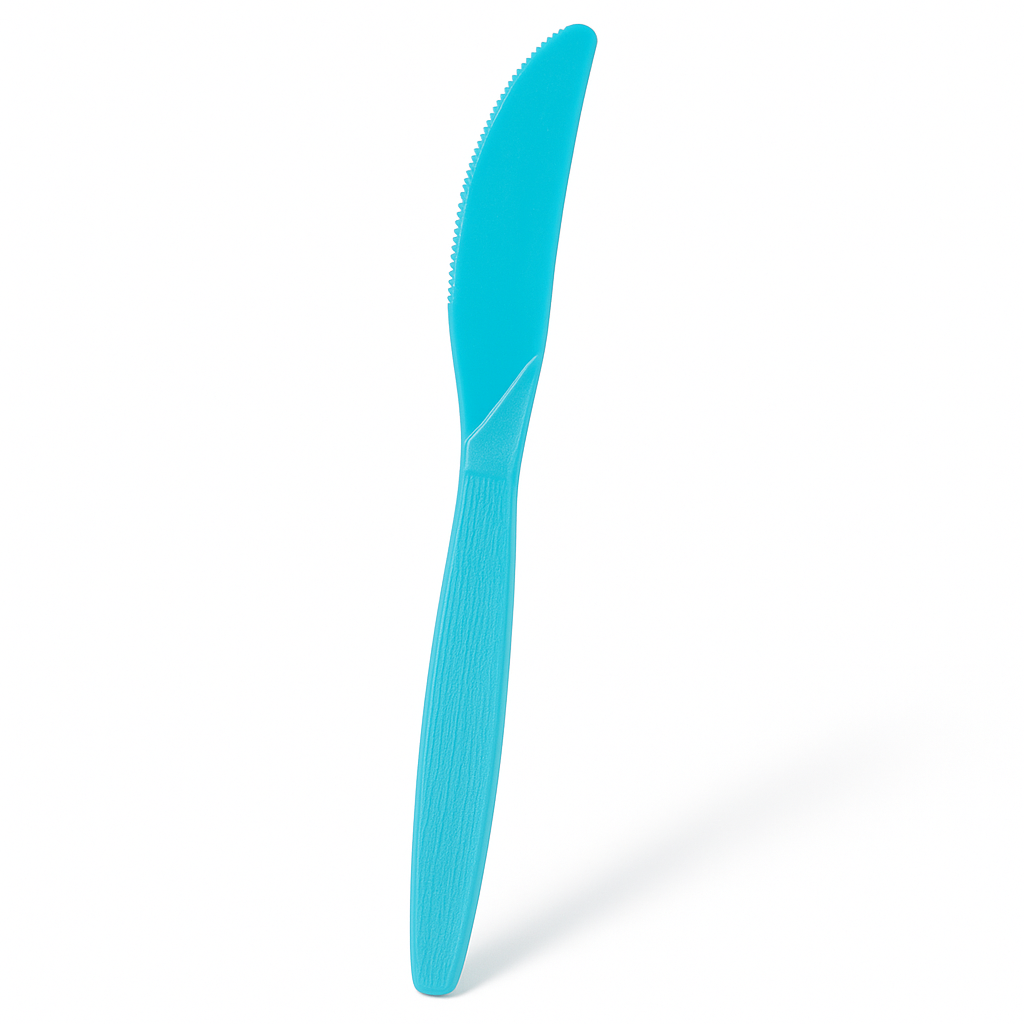 Caribbean Blue Plastic Knives - 16ct