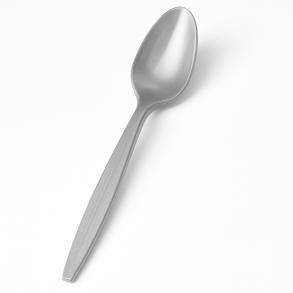Silver Plastic Spoons - 16ct
