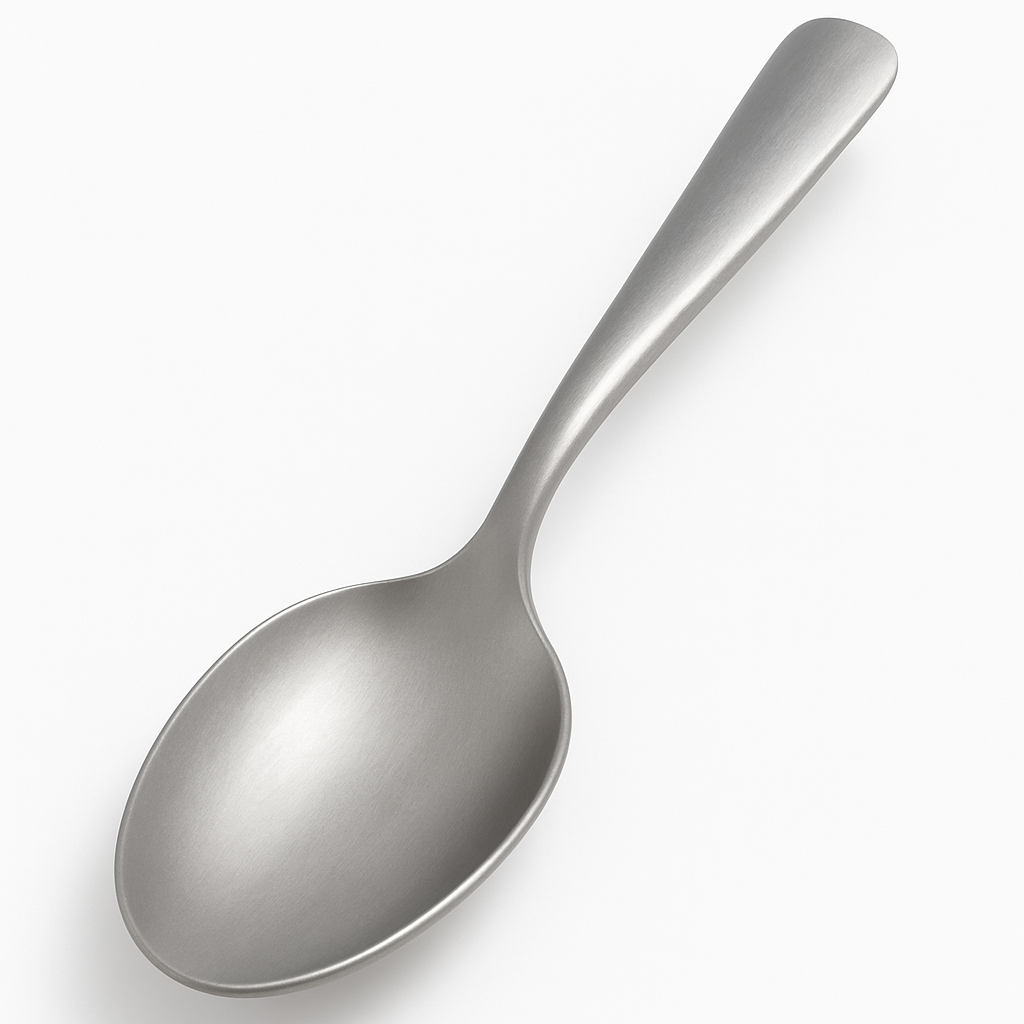 Silver Plastic Serving Spoon - 9.75"