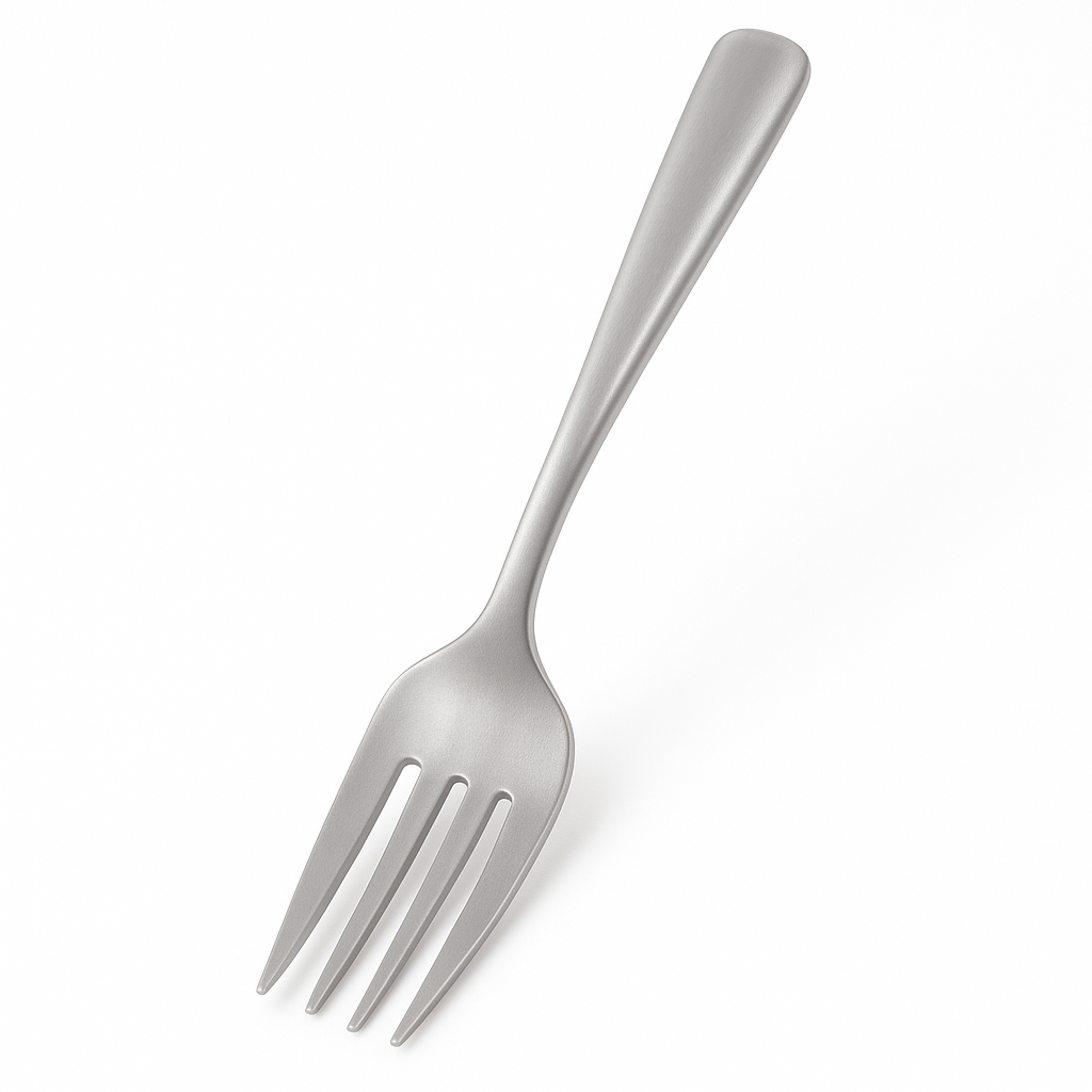Silver Plastic Serving Fork - 9.75"