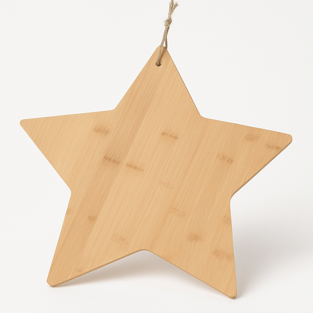 Patriotic Bamboo Star-Shaped Serving Platter