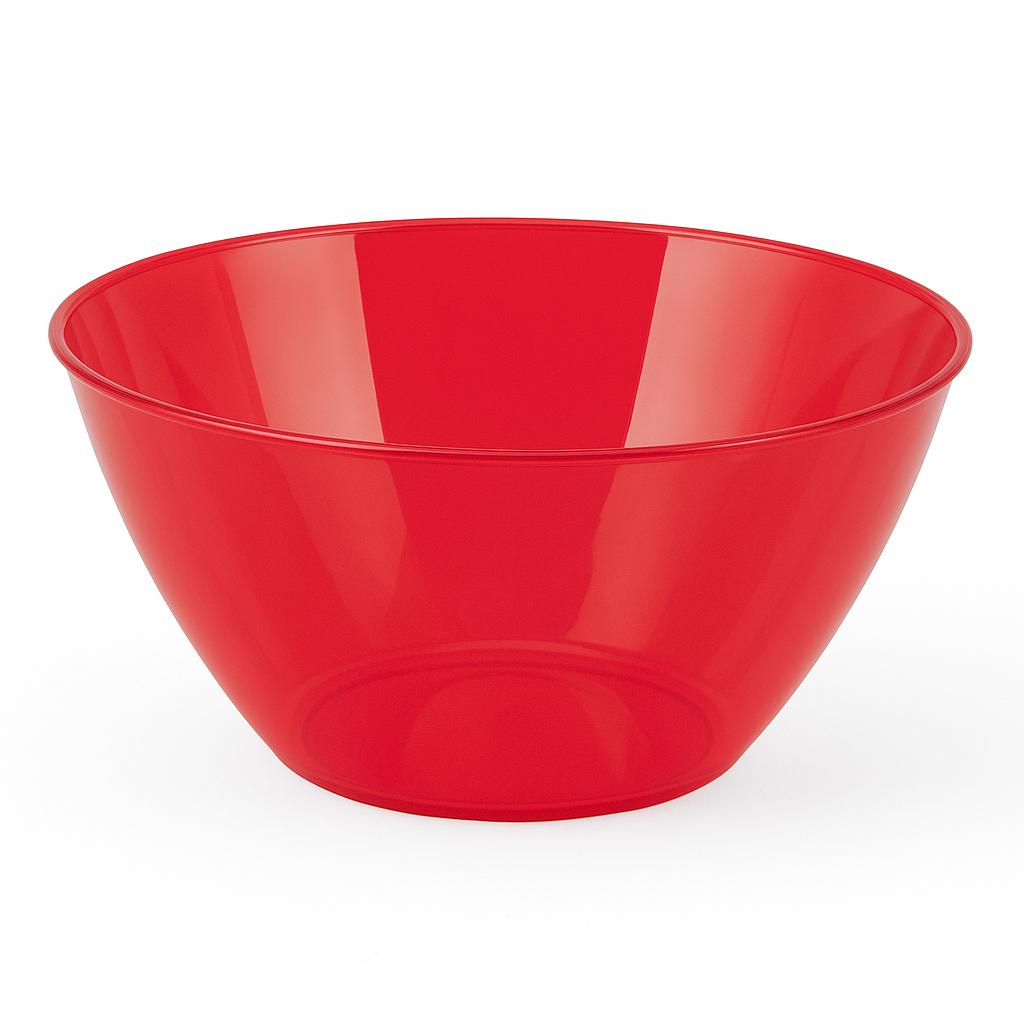 Apple Red 24oz Small Plastic Serving Bowl