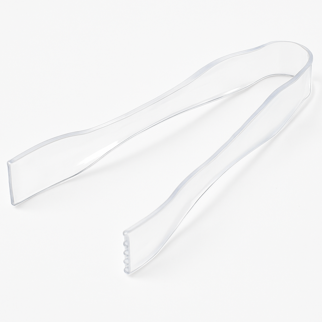 Clear Mini Plastic Tongs - 2 Pack