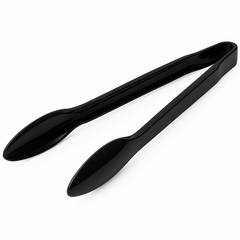 Premium 12-Inch Black Plastic Serving Tongs