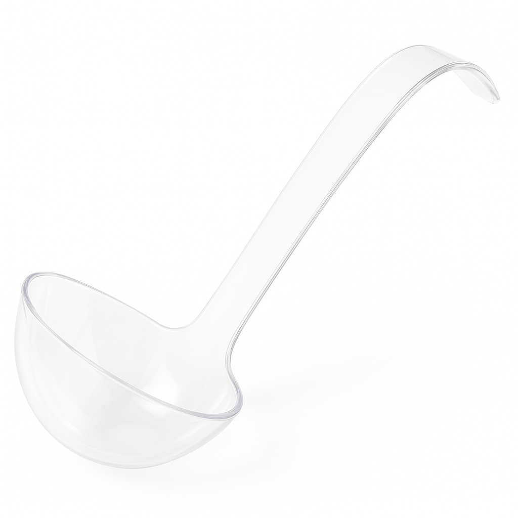 Clear 5 oz. Plastic Ladle for Catering