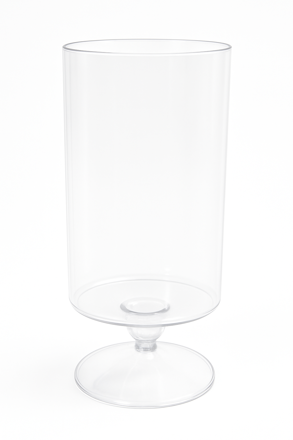 Clear Plastic Cylinder Pedestal Jar - 83 oz