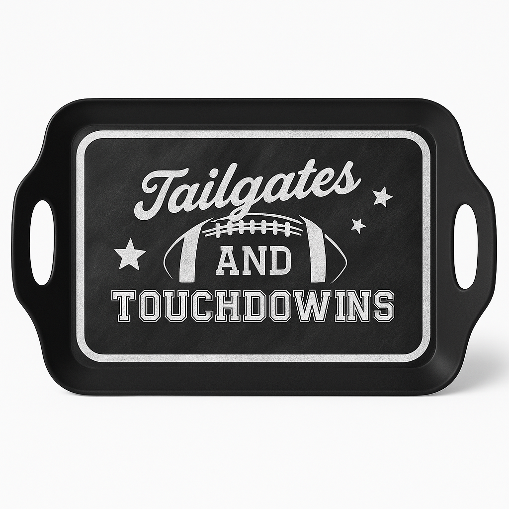 Tailgate Melamine Handled Serving Tray