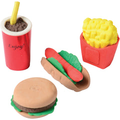 Junk Food 3D Erasers - 12 Count