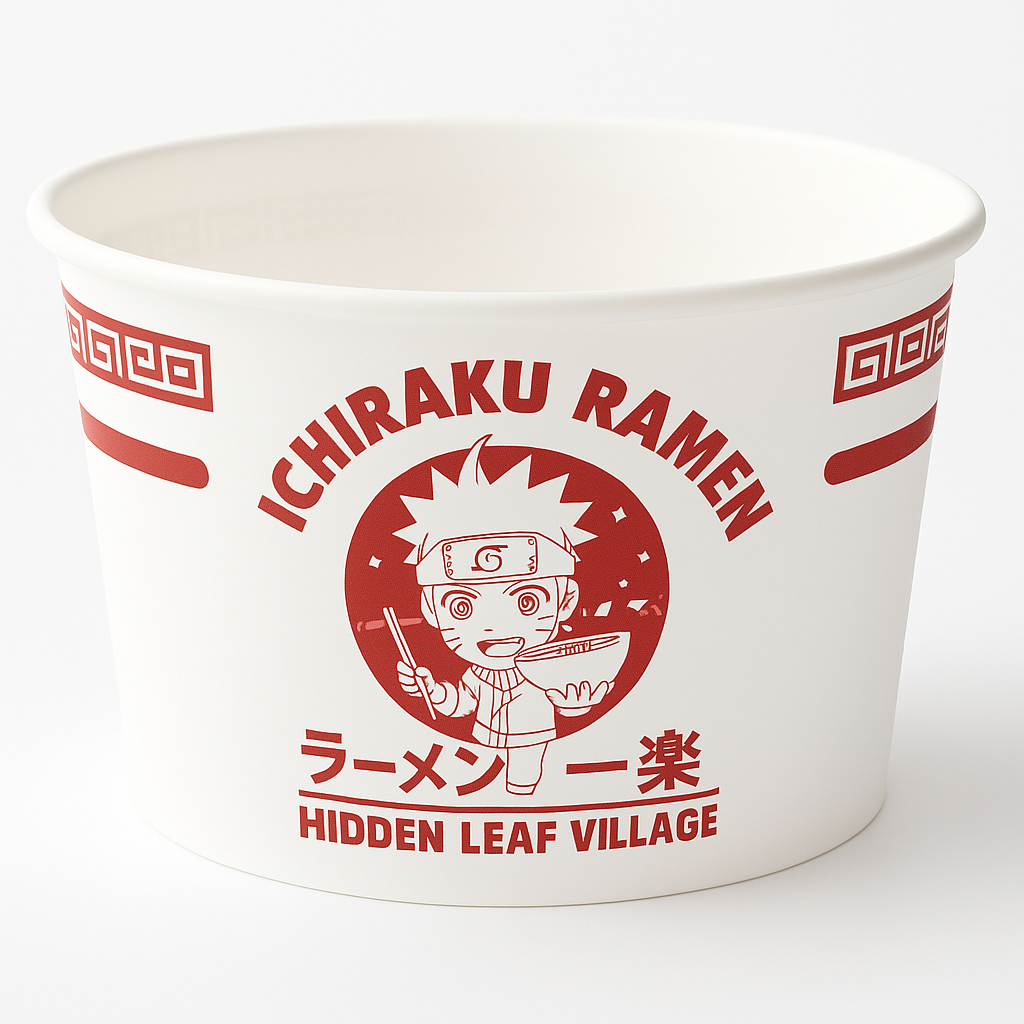 Naruto Ramen Paper Bowls - 8 Pack for Kids' Birthday Parties