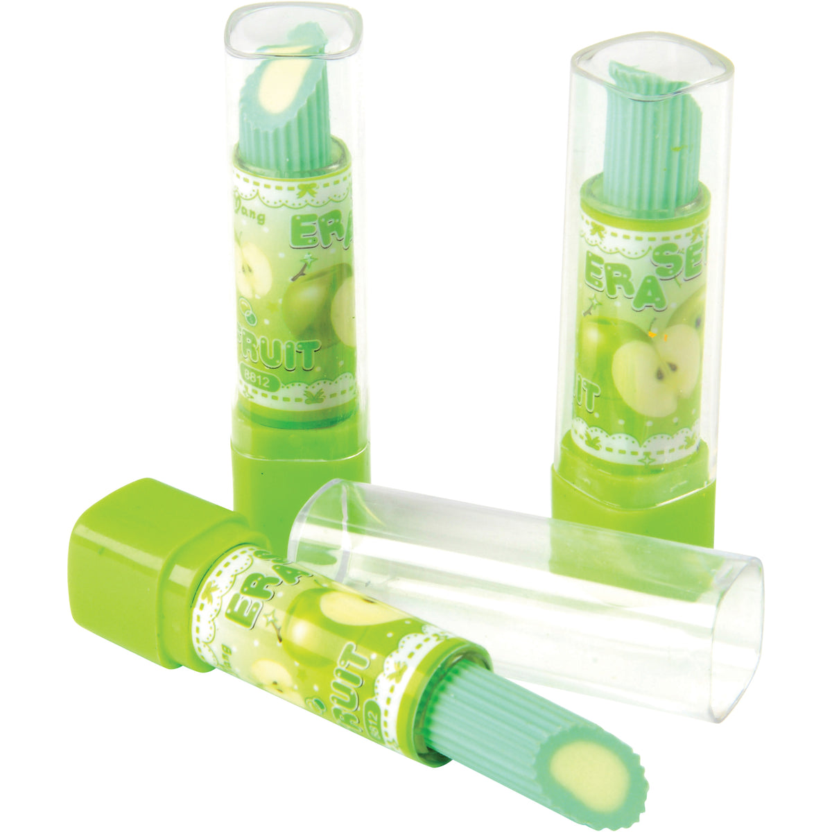Lipstick Shaped Erasers - 12 Count