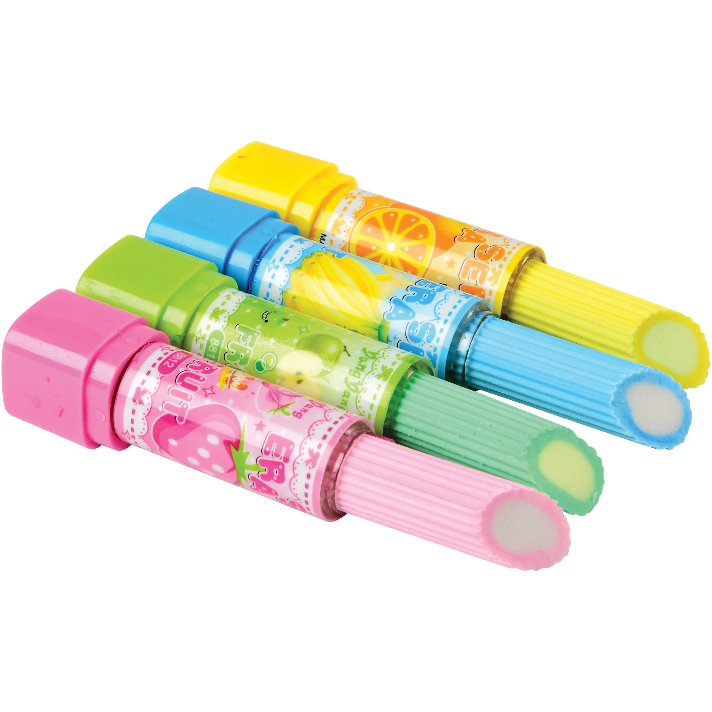 Lipstick Shaped Erasers - 12 Count