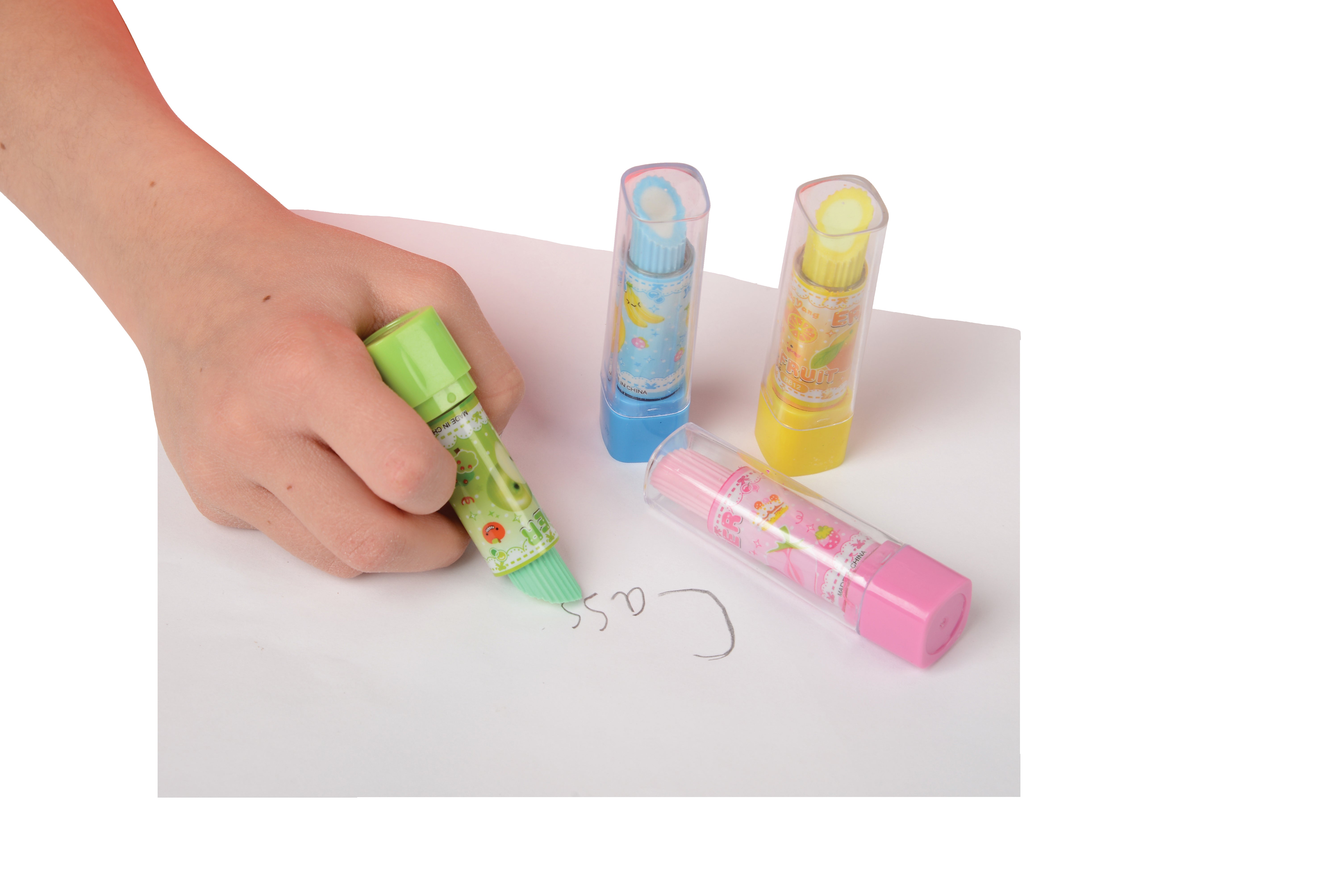 Lipstick Shaped Erasers - 12 Count