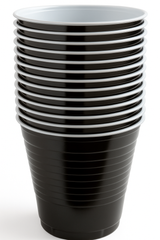 Elegant Black 18oz Plastic Party Cups - Pack of 50