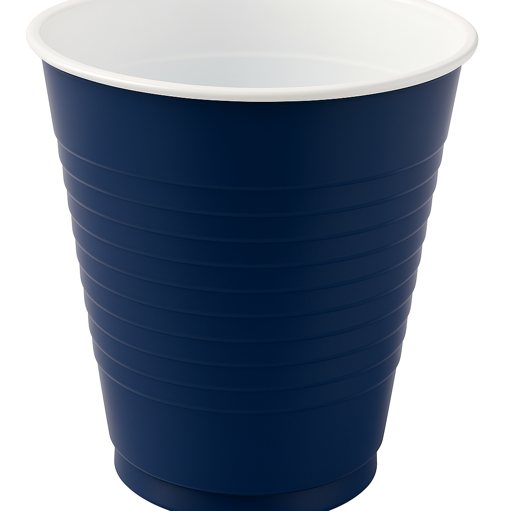 True Navy 12oz Plastic Cups - 50 Pack