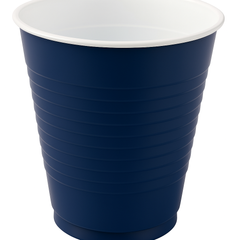 True Navy 12oz Plastic Cups - 50 Pack