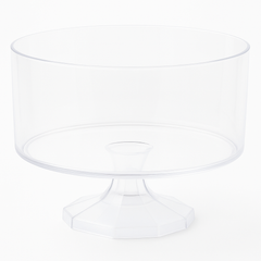 Medium Clear Plastic Trifle Container with Pedestal, 80 oz