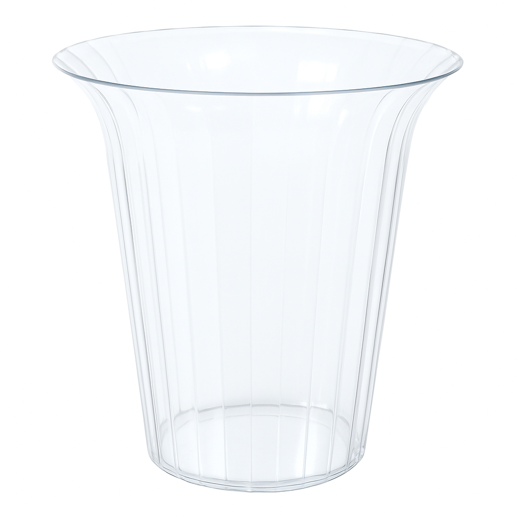 Clear Flared Cylinder Plastic Container, 80 oz