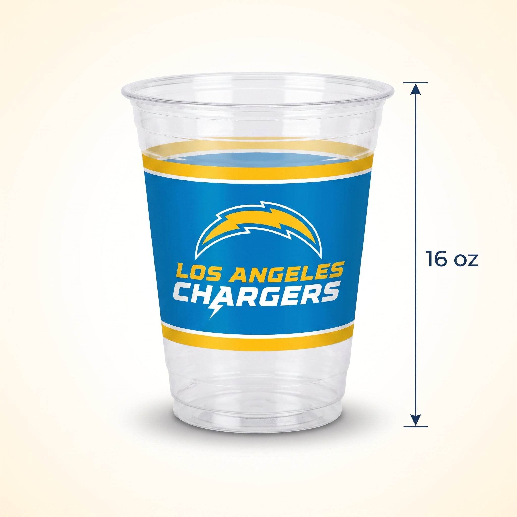 Los Angeles Chargers 16 oz. Plastic Cups - 25 Pack