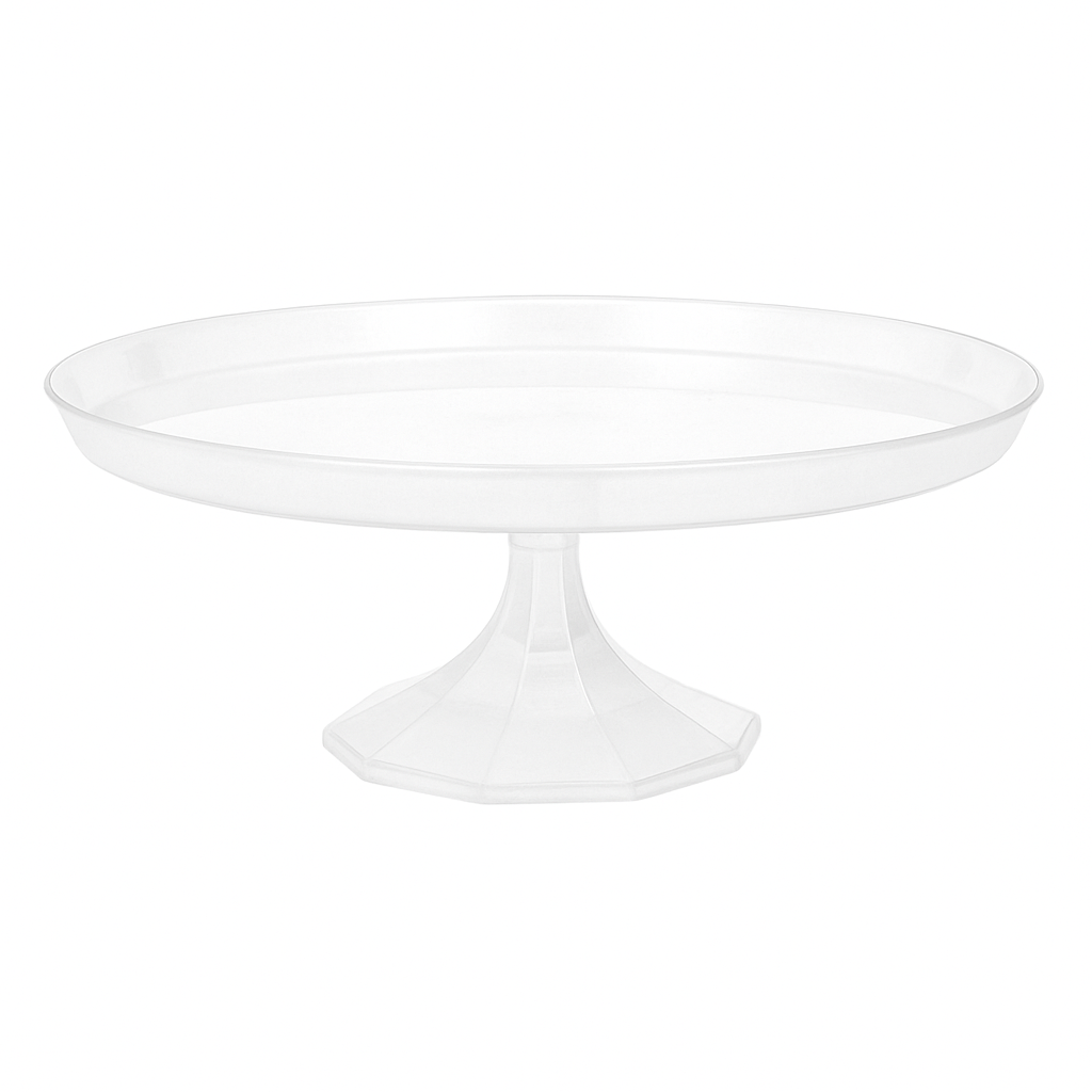 Clear Large Plastic Dessert Stand - 13.5-inch for Elegant Treat Display