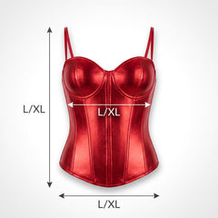 Sleek Red Corset - L/XL Halloween Costume Accessory