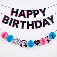 Internet Famous Double Birthday Banner Set - Pink, Blue, Black
