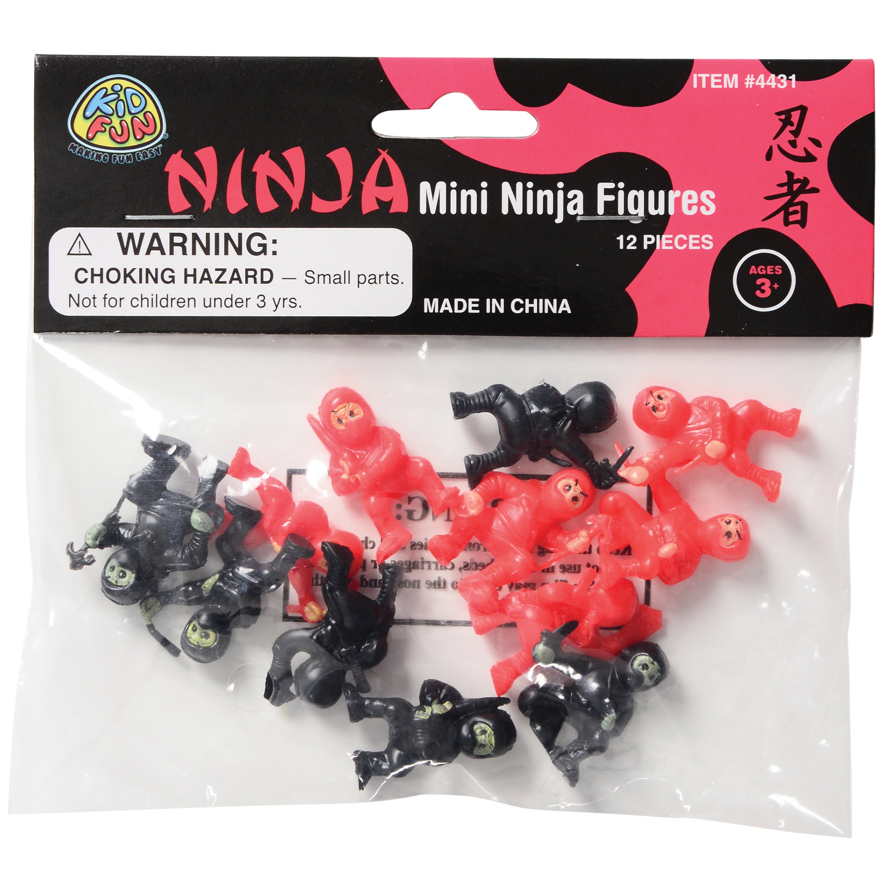 Mini Ninja Figures - 12 Count