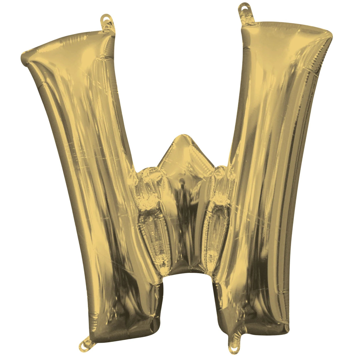 Gold Foil Letter "W" Air-Filled Balloon