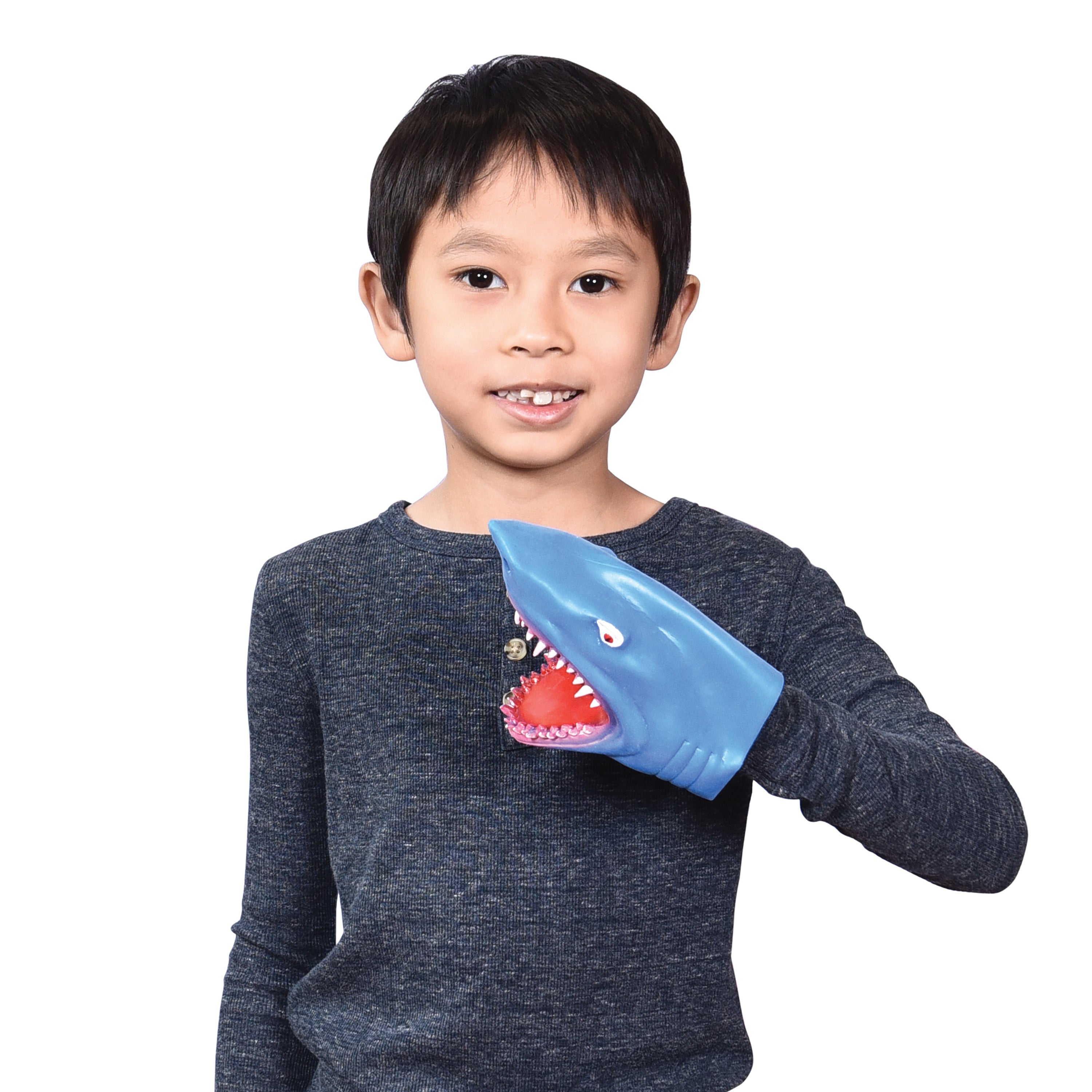 Stretchy Shark Hand Puppets/6 Per Disp - 6 Count