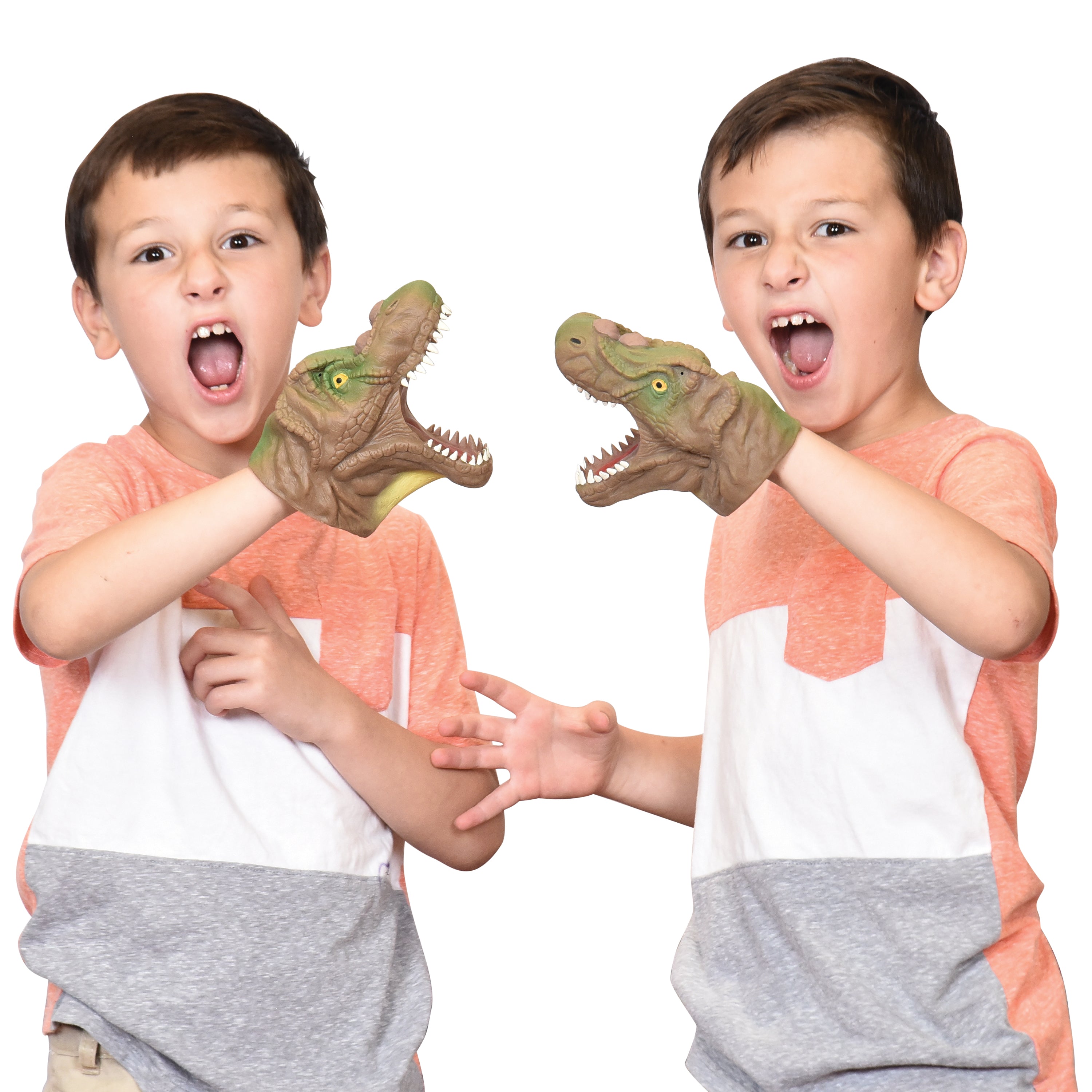 Stretchy Dino Hand Puppets/6 Per Disp - 6 Count