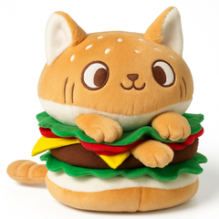 Plush Kitty Burger Toy