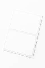 Plain White Name Tags - 100 Pack for Events