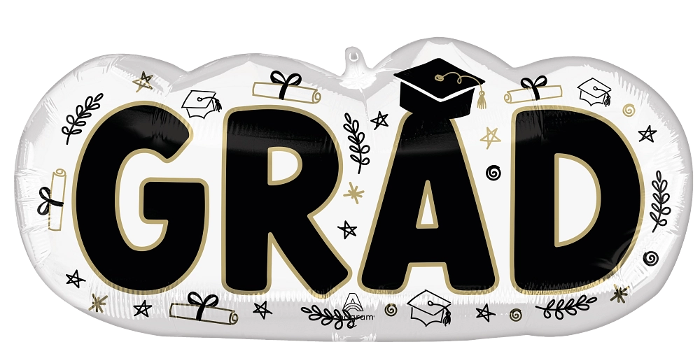 Graduation Metallic Foil Super Shape Balloon