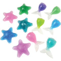 Squashy Mermaid Tails & Starfish - 12 Count