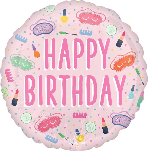 Spa Party Birthday Balloon - 18" Foil Mylar
