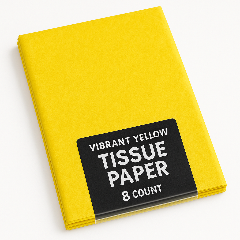 Vibrant Yellow Tissue Paper - 8 Count