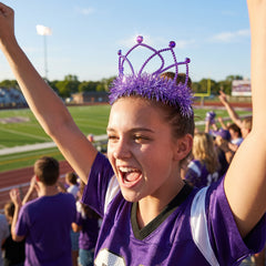 Sparkling Purple Tiara - Perfect for Team Spirit and Everyday Glam