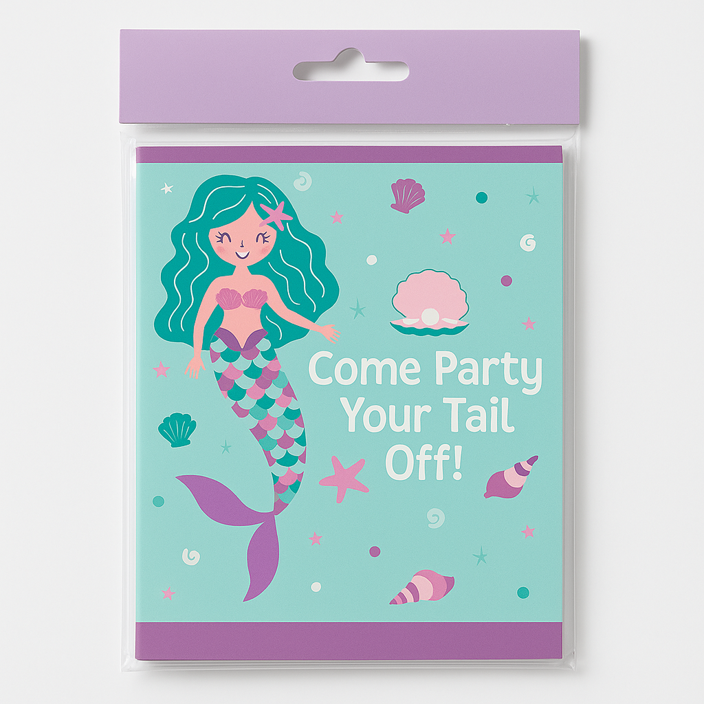 Mermaid Birthday Party Invitations