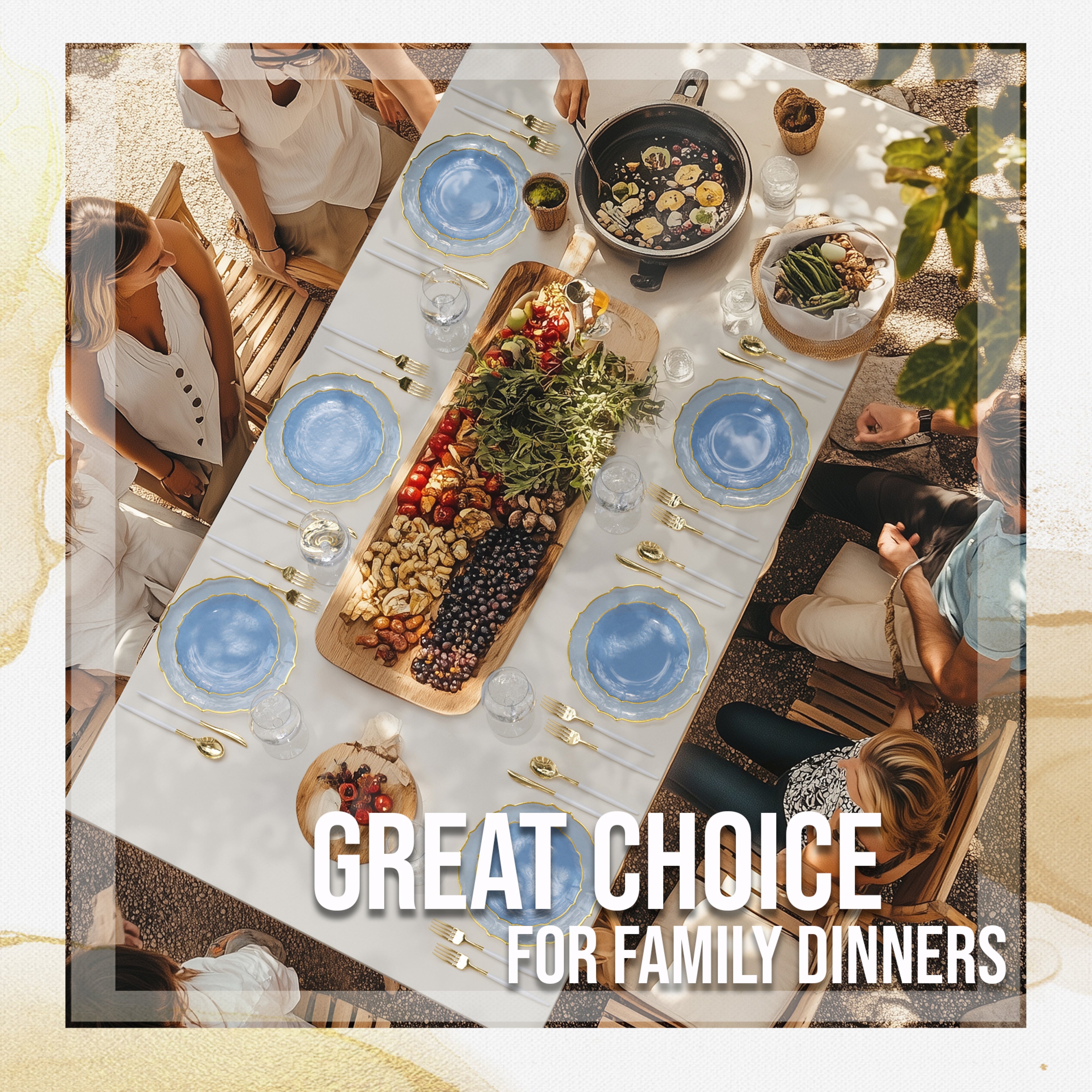 Spring Lake/Gold Petal Plates - Combo Pack 20/20