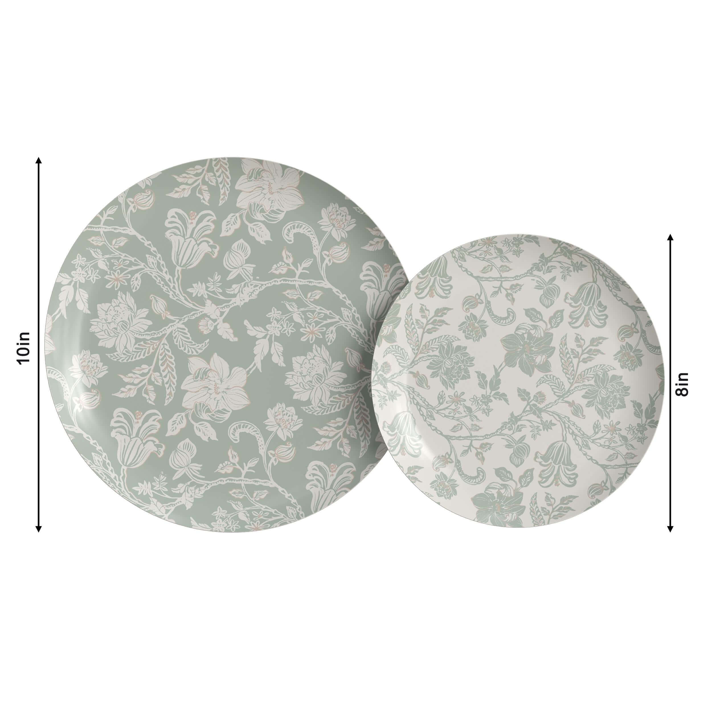 Earthtrends Gracy Design Paper Plates Combo Set 16/16