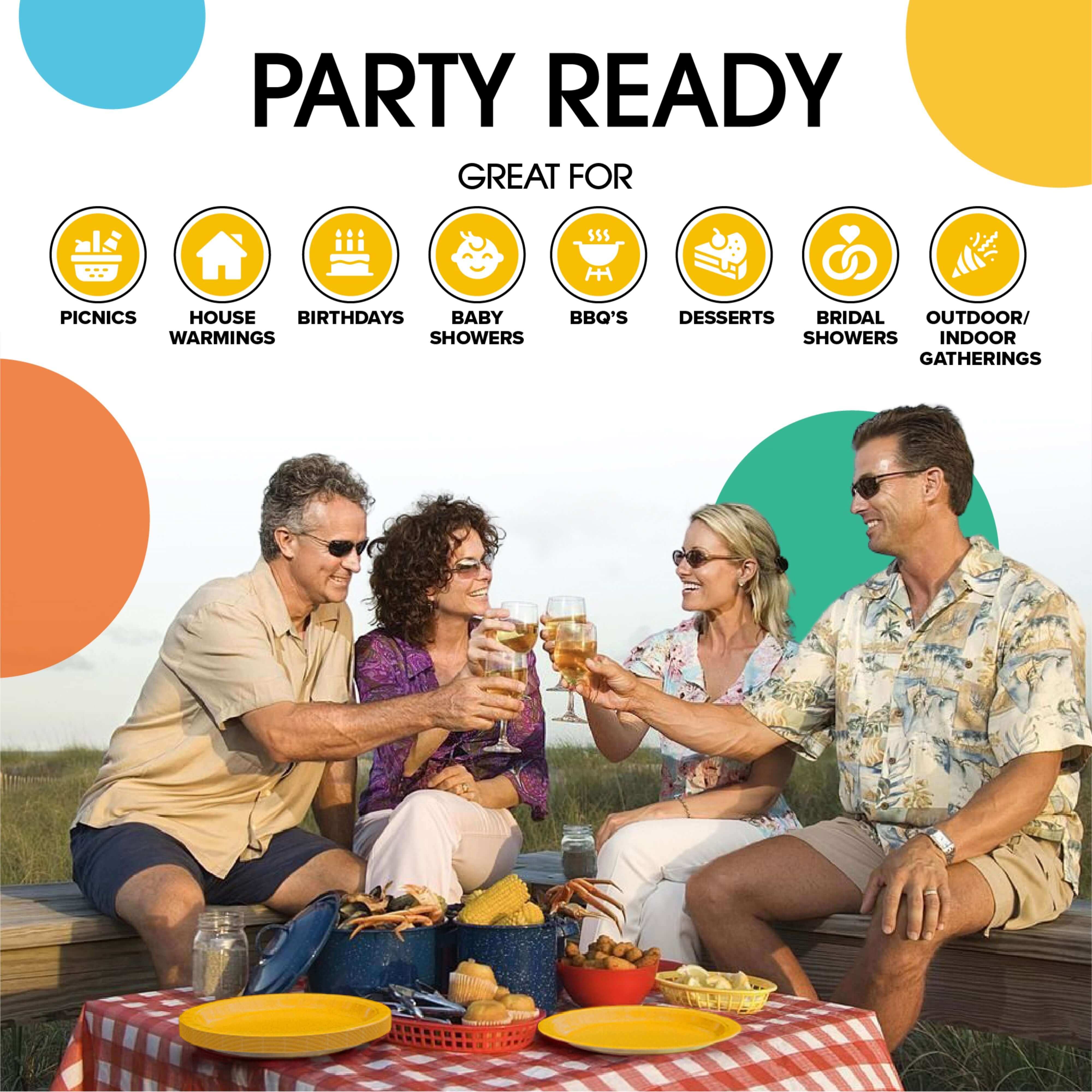 7 In. Yellow Paper Plates - 50 Ct.