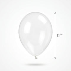 Clear Bulk Latex Balloons - 12 Inch
