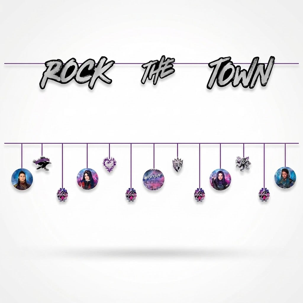 Disney Descendants 3 "Rock The Town" Double Banner Set