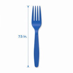 Royal Blue Plastic Forks - 7.5 In. | 16 Count